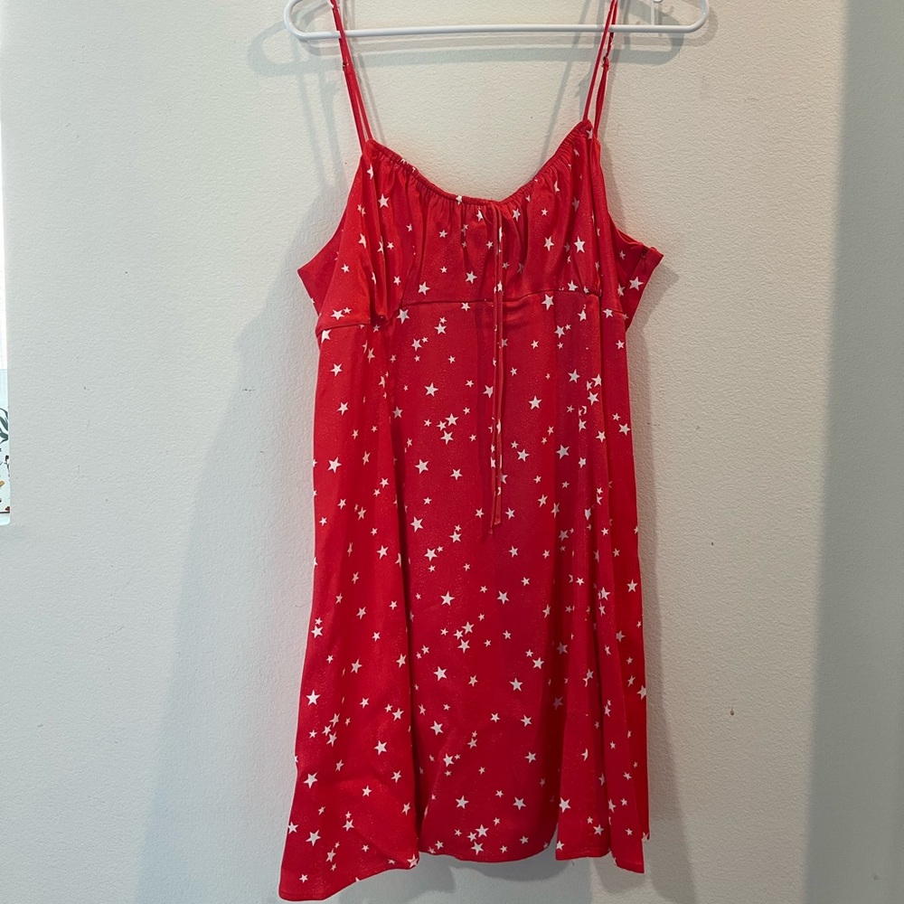 NWT Red Zara Dress w/ Stars